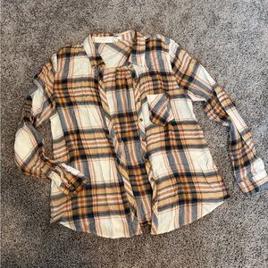 Maurices plaid flannel shirt size large